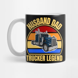 Husband, Dad, Trucker Legend Mug